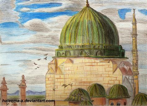 Masjid E Nabawithe Green Dome By Haleema A On Deviantart