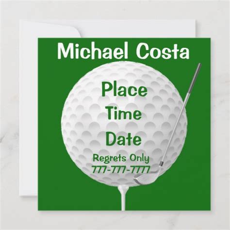 Funny Golf Retirement Invitations Template Zazzle