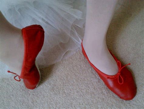 Red Leather Ballet Slippers Full Soles Or Split Soles Etsy