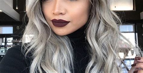 Blonde hair highlights for olive skin tone: ash blond platinum hair dark black roots hair tan olive ...