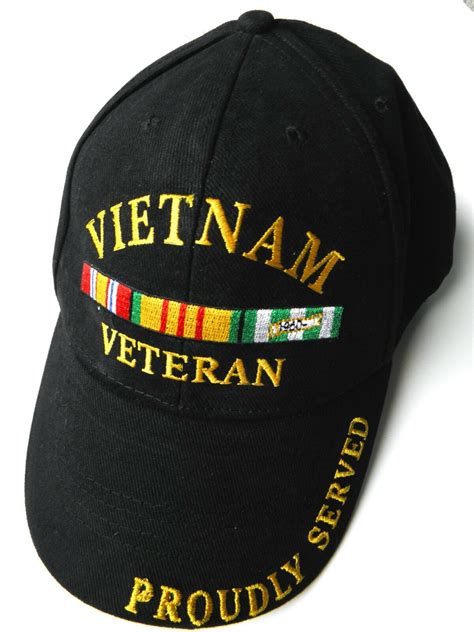 Vietnam Veteran Service Proudly Served Usa Embroidered Baseball Cap Hat
