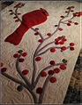 Free Tutorial - Redbird and Berries Mini Quilt by Karen Miller