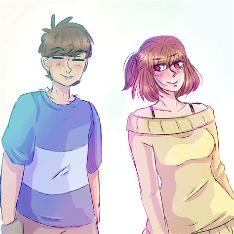 Adult Frisk And Chara By Sapphicrose On Deviantart