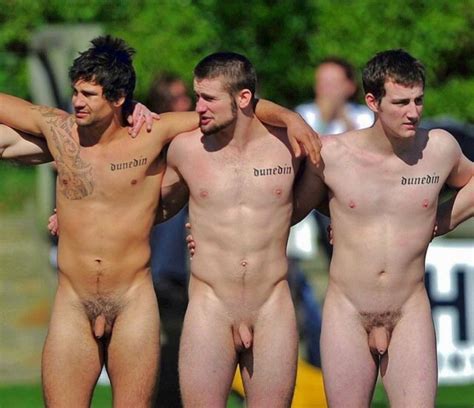Naked Nice Guys Cock Show Foreskin Sportsman Outdoor Nude