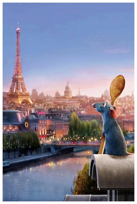 Ratatouille Movie Poster Canvas Animation Canvas Eiffel Tower Canvas