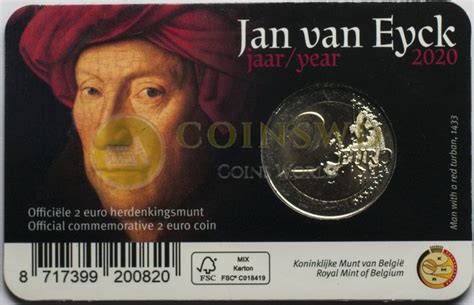 Belgium 2 Euro 2020 Jan Van Eyck Type Fr 7316 1