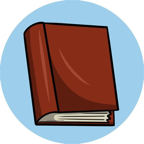 Libro Rojo Cerrado Colección Escolar Ilustración Vectorial Estilo De