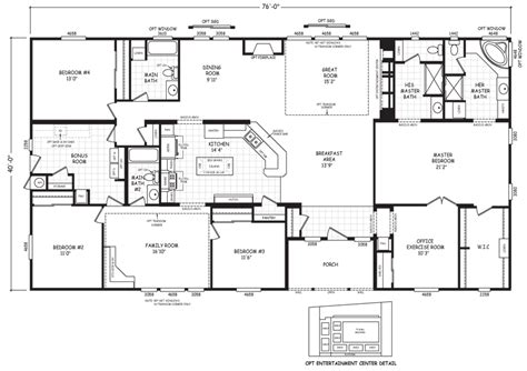 Triple Wide Floor Plans The Home Outlet Az Manufactured Homes Floor