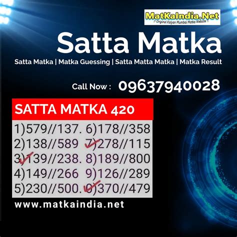 Satta Matka 420 How To Guess Numbers And Win Big Indian Matka Satta Matka Dp Boss Medium