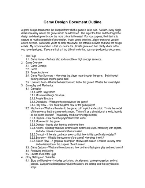 High Concept Game Design Document Example View Pdf Bad Axe Games