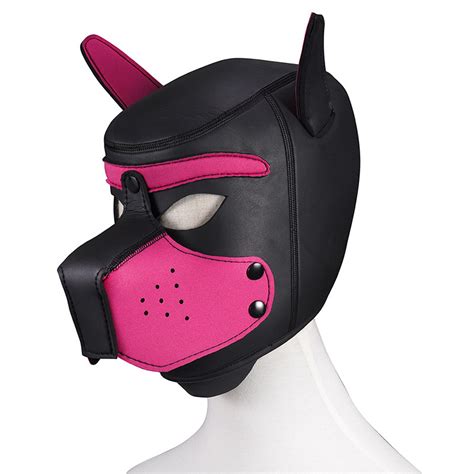 Leather Dog Head Sm Erotic Sex Toys For Adult Game Bondage Dog Mask