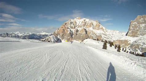 Lagazuoi Dolomites Ski Run To Armentarola Most Beautiful Slope