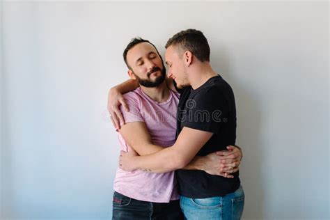 Two Gay Man Hugging Each Other Stock Image Image Of Couple Hugging