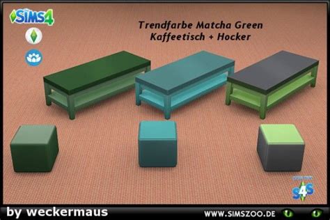 Blackys Sims 4 Zoo Trend Color Green Stool And Table By Weckermaus