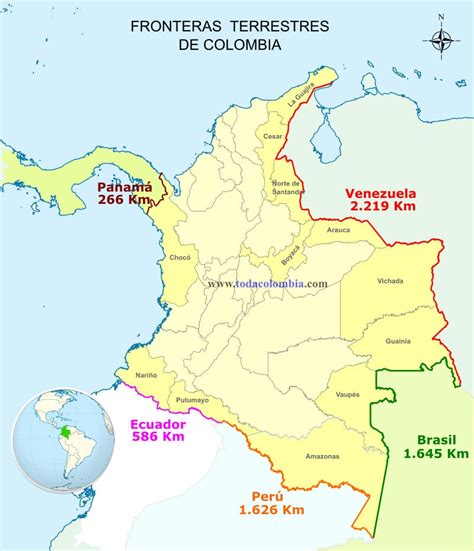 Fronteras De Colombia Terrestres Y Marítimas Límites Y Tratados De Las