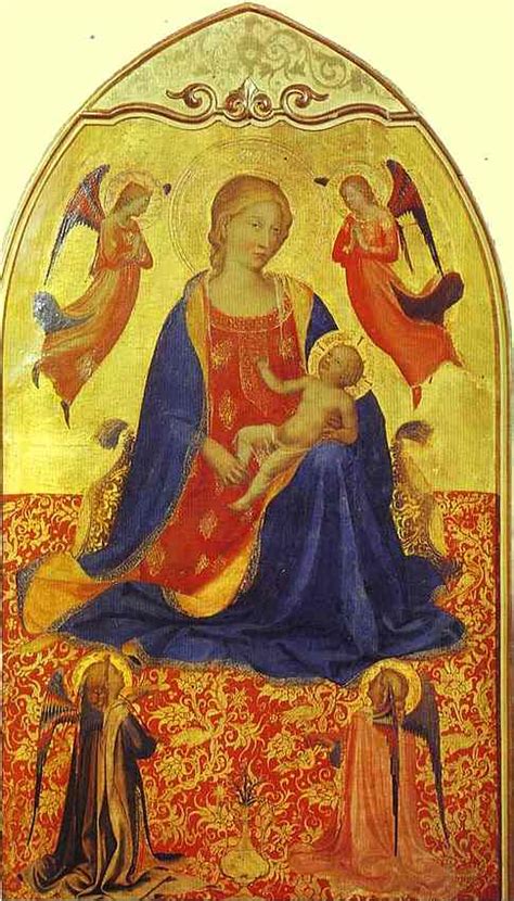 Oil Paintingmadonna And Child With Angels C 1425