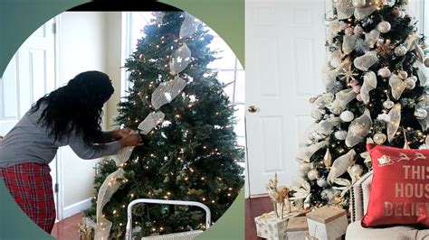 How to decorate your Christmas tree with Décor Mesh/ Ribbon| Quick