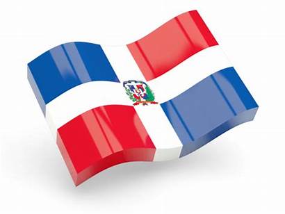 Dominican Flag Republic Icon 3d Glossy Wave