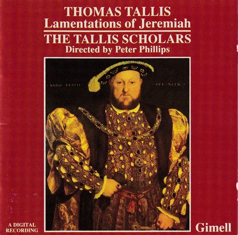 Thomas Tallis Lamentations Of Jeremiah By Uk Cds And Vinyl