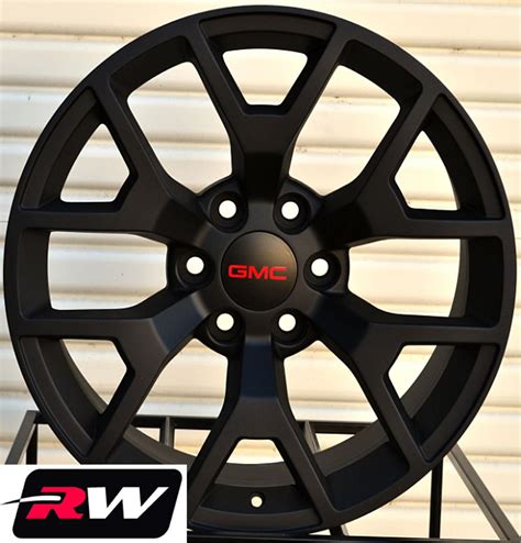 2014 2015 Gmc Sierra 1500 Replica Wheels Satin Black Rims 20 Inch 20x9