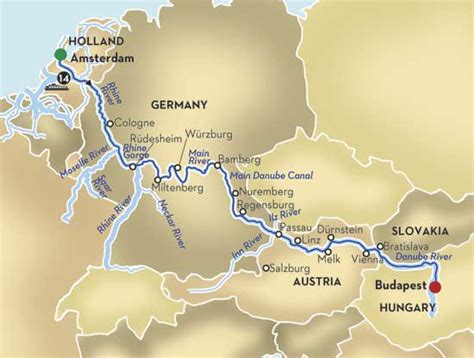 Danube River World Map