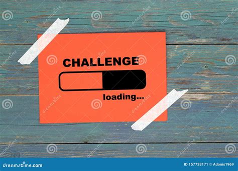Challenge Loading On Paper Stock Illustration Illustration Of Cheer