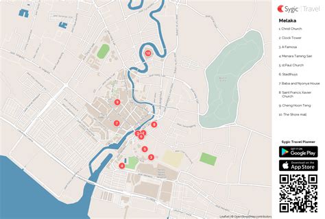Melaka Printable Tourist Map Sygic Travel