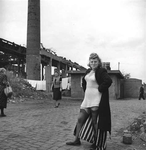 a sex worker outside the krupp works in essen germany 1947 [679x700] r historyporn