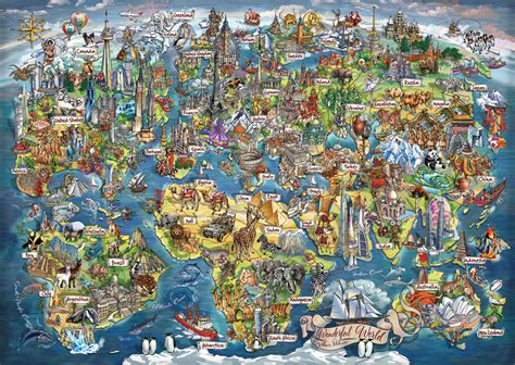 Wonderful World Map 3000 Pieces Anatolian Puzzle Warehouse