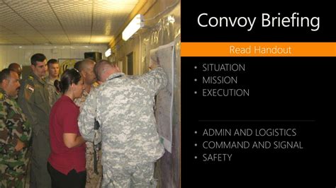 Army Convoy Brief Powerpoint Army Military