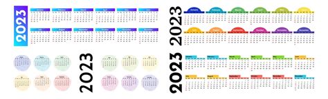 Premium Vector Calendar For 2023 Isolated On A White Background