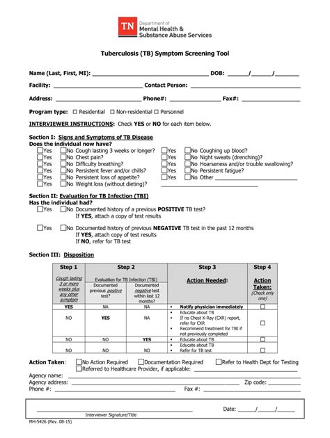 Printable Tb Test Form For Employment Fill Out Sign Online Dochub