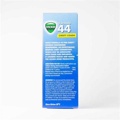 Vicks Formula 44 Chesty Cough Syrup 180ml My Dispensary