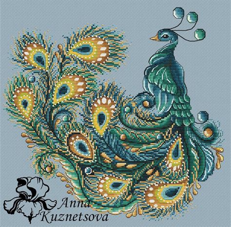 Peacock Cross Stitch Pattern Pdf Instant Download Embroidery Etsy