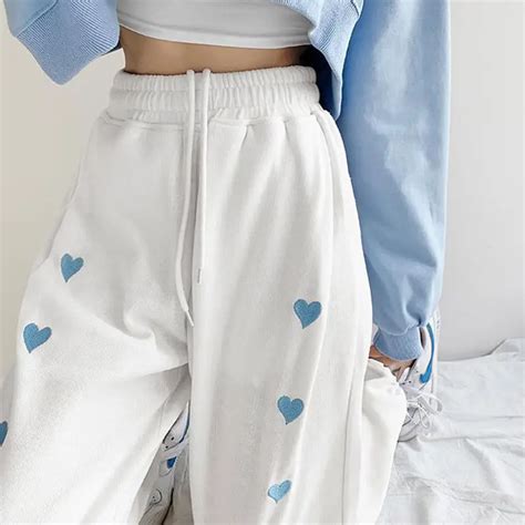 Fashion High Waist Straight Trousers Women Solid Color Casual Korean