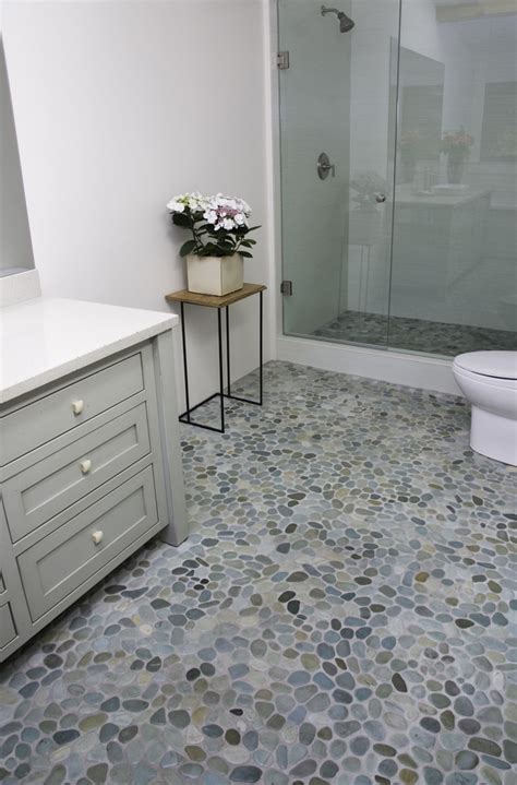 Island Stone Perfect Pebble Floor Modern Bathroom Other By Island Stone Houzz