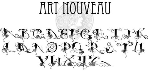 Art Nouveau Style Calligraphy