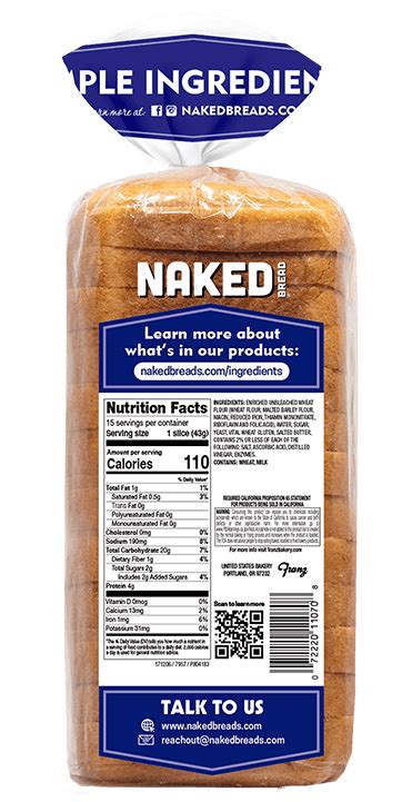 34 Nutrition Label For White Bread Labels Information List