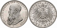 Moneda 2 Mark Ducado de Sajonia-Meiningen (1680 - 1918) Plata 1866 ...