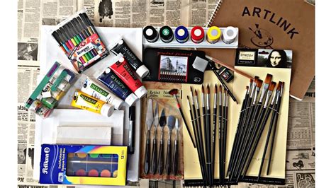Basic Art Materials For Drawing Sketch Painting Art Tools For