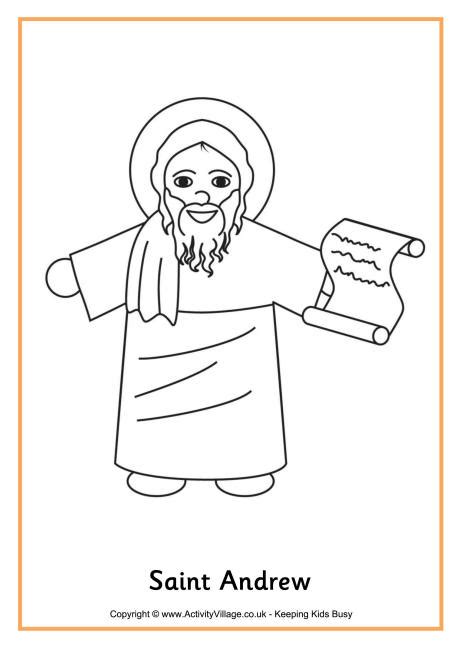 Scotland, russia, sicily, romania, prussia, fisherman. Saint Andrew Colouring Page
