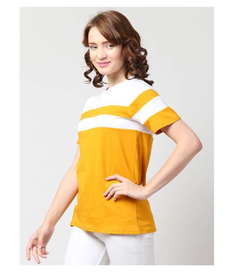 Buy Arbiter Collection Yellow Cotton Blend Shirt Online At Best Prices
