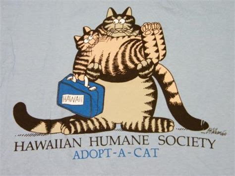 Vintage Nos Kliban Cat Adopt A Cat Hawaii Crazy Shirts T Defunkd