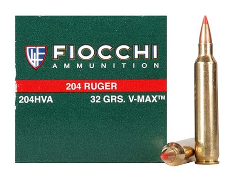 Fiocchi Extrema Ammunition 204 Ruger 32 Grain Hornady V Max 500 Rounds