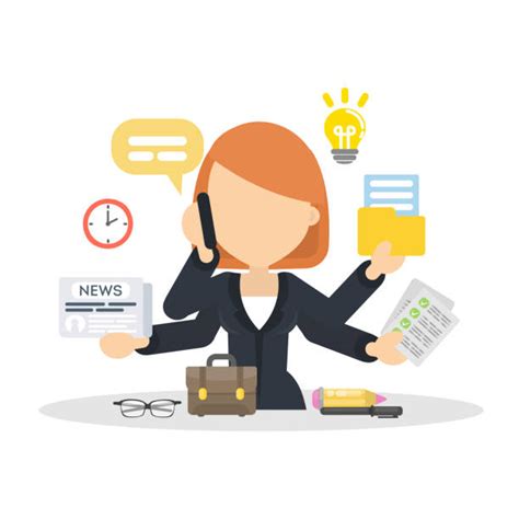 Busy Woman Illustrations Royalty Free Vector Graphics And Clip Art Istock