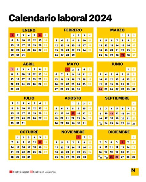Calendario Laboral En Catalunya Y Barcelona En PDF Todos Los Festivos