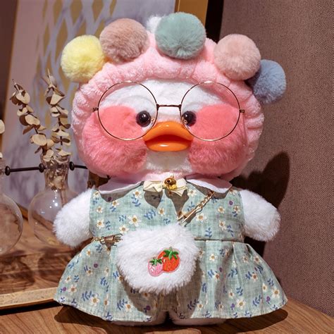 Cafe Mimi Duck Plush Toys Lalafanfan Duck With Fancy Dresses