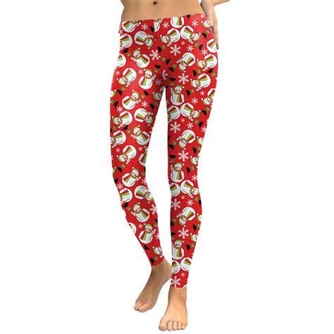 Color Cosplayer Happy New Year Leggins Women Christmas Leggings Santa Claus Sexy Party Printing