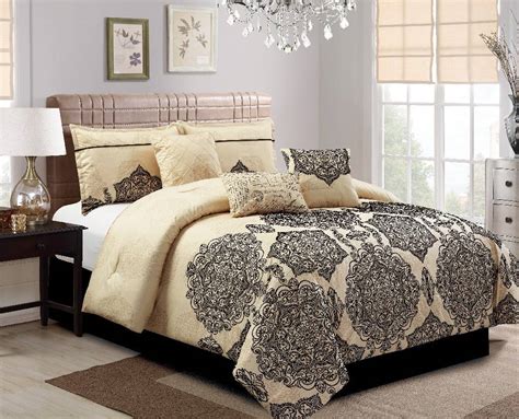 Ganan Embroidery 7 Pc King Comforter Set Elight Home 21168k
