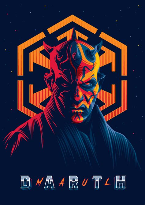 Neon Villains Posterspy Star Wars Illustration Star Wars Sith Star Wars Poster